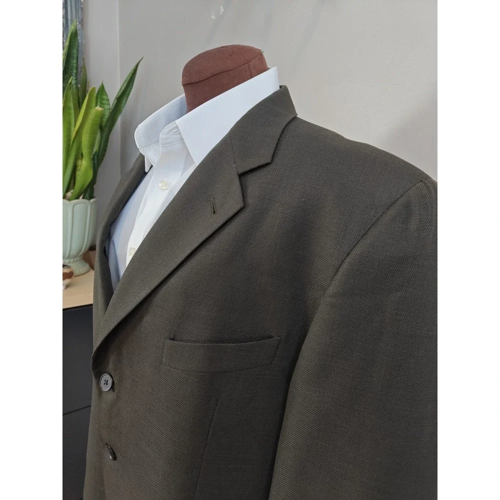 Joseph Abboud Mens Blazer Sports Coat 44R Dark Brown Made in USA 3 Button Q701